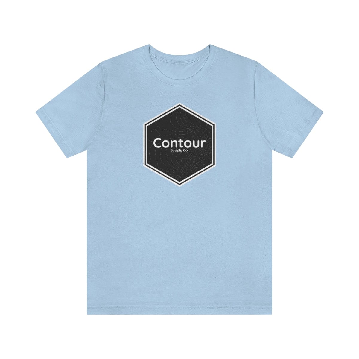 T-Shirt Baby Blue / L The Elevation Crest Tee - Black & White Logo