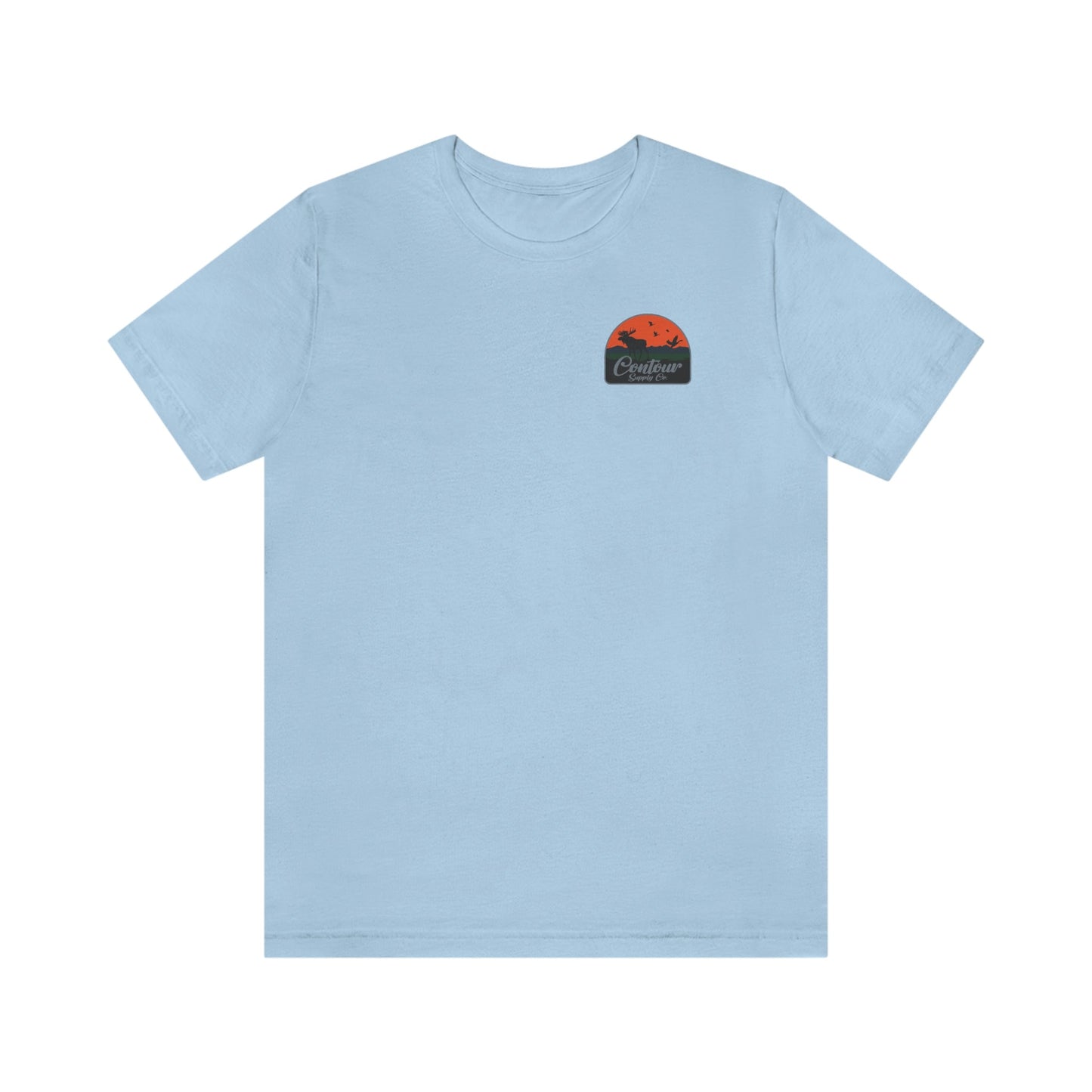 T-Shirt Baby Blue / S Back Country - Premium Jersey Tee - Left Chest