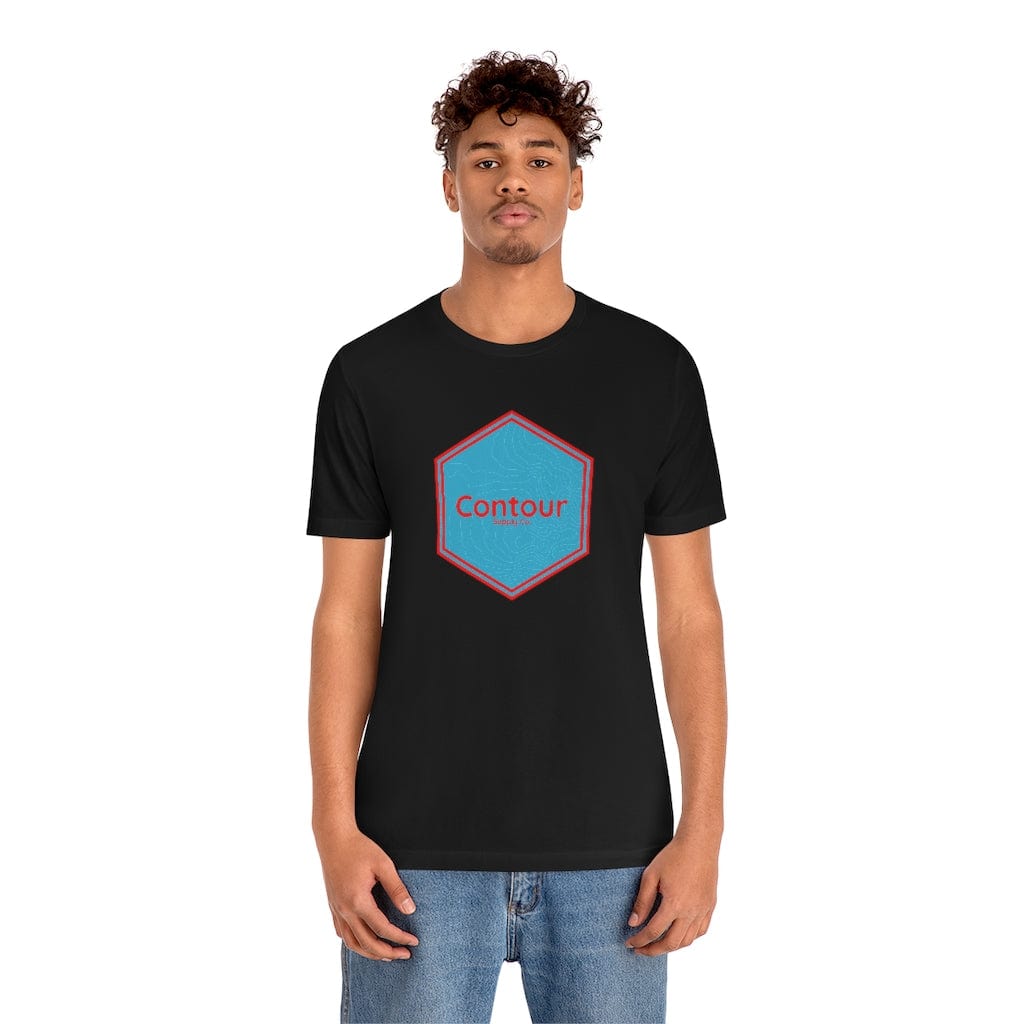 T-Shirt Black / M The Elevation Crest Tee - Blue & Red Logo