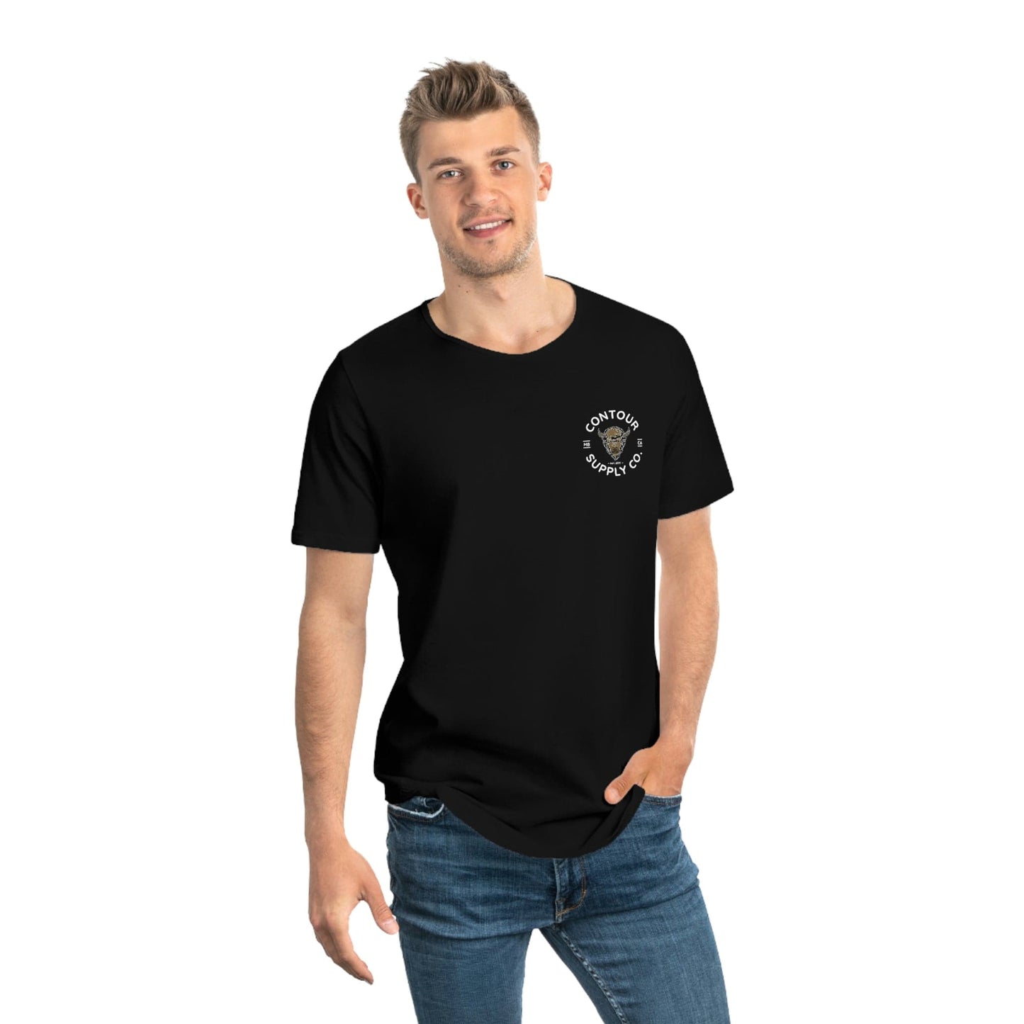 T-Shirt Black / S Prairie Giants - Men's Jersey Curved Hem Tee