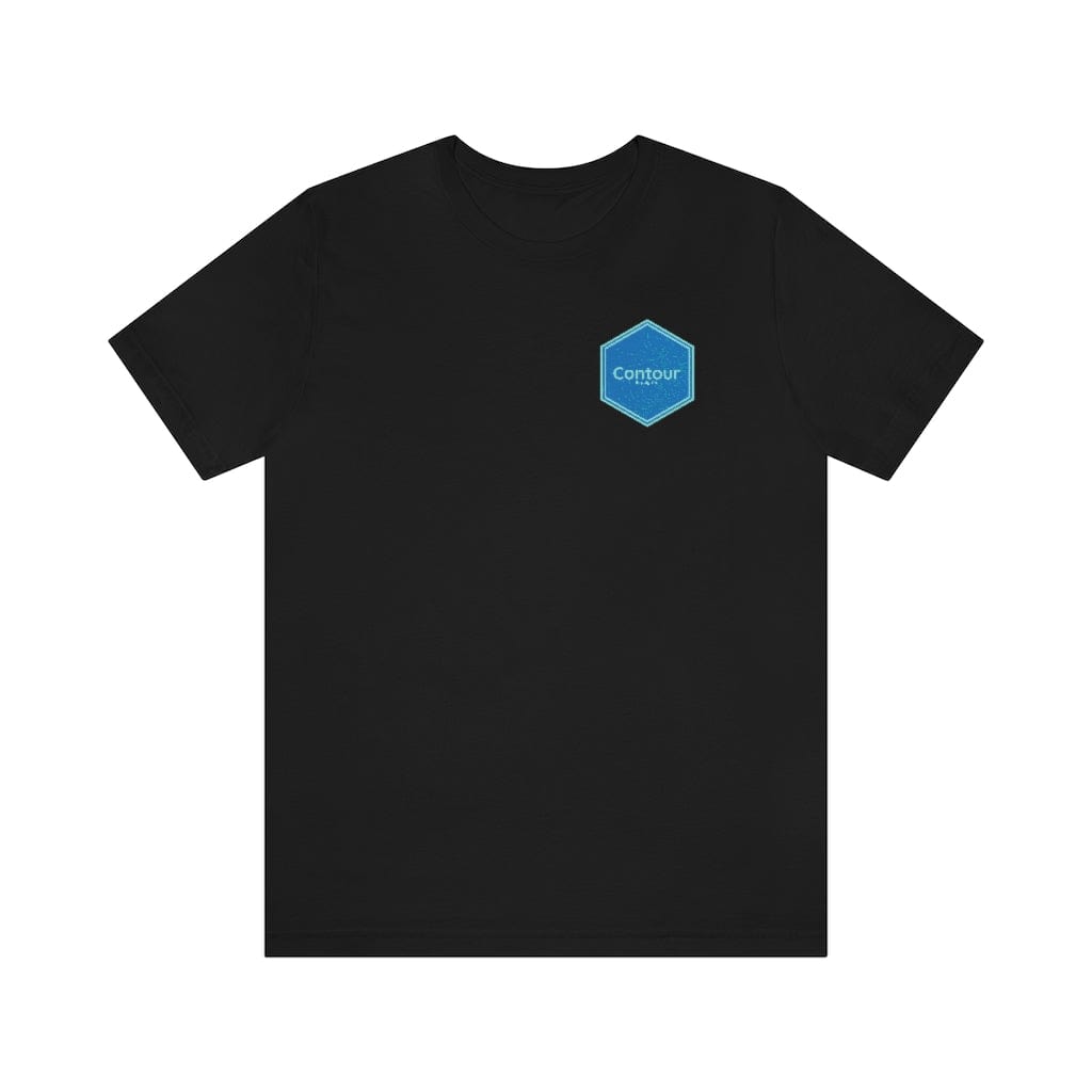 T-Shirt Black / S The Elevation Patch Tee - Blue & Light Blue Logo