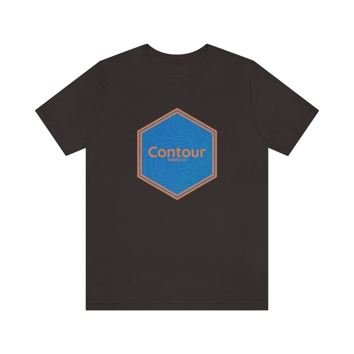 T-Shirt Brown / S The Elevation Crest Tee - Blue & Orange Logo