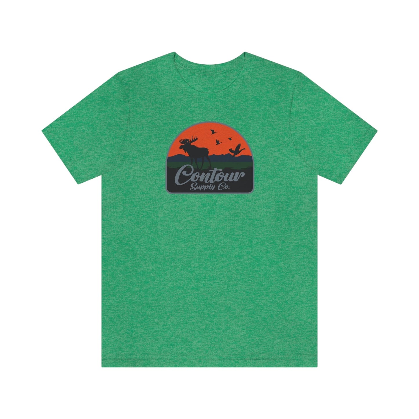 T-Shirt Heather Kelly / S Back Country - Premium Jersey Tee - Crest