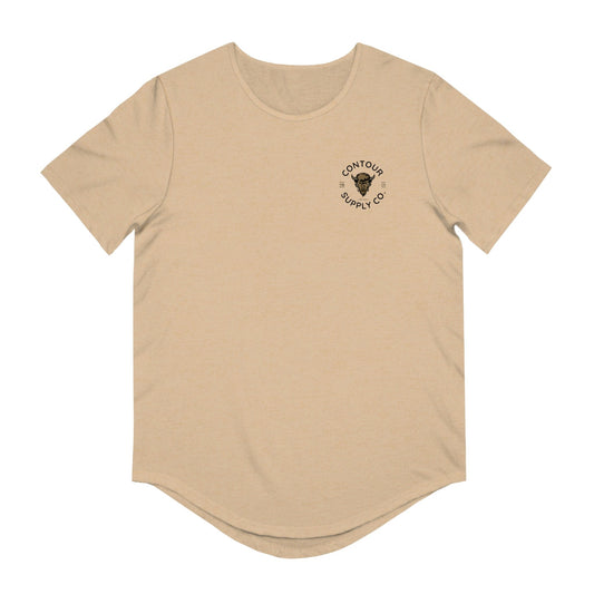 T-Shirt Heather Sand Dune / S Prairie Giants - Men's Jersey Curved Hem Tee