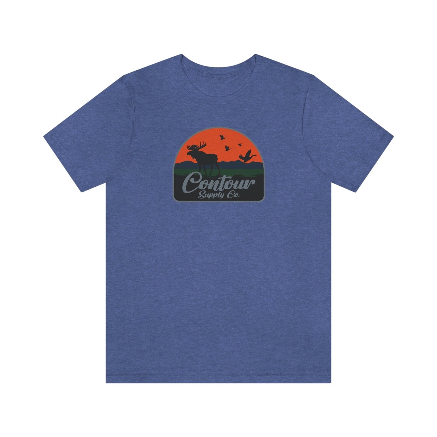 T-Shirt Heather True Royal / S Back Country - Premium Jersey Tee - Crest