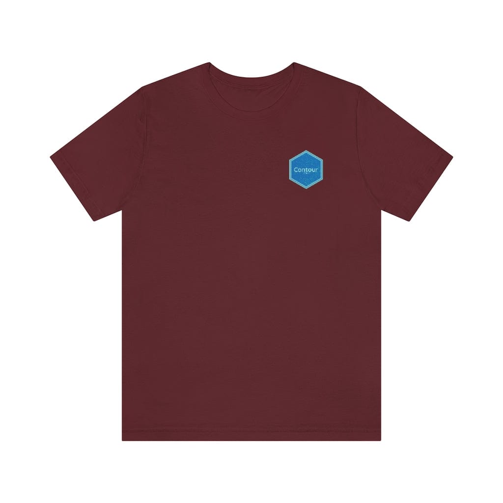 T-Shirt Maroon / S The Elevation Patch Tee - Blue & Light Blue Logo