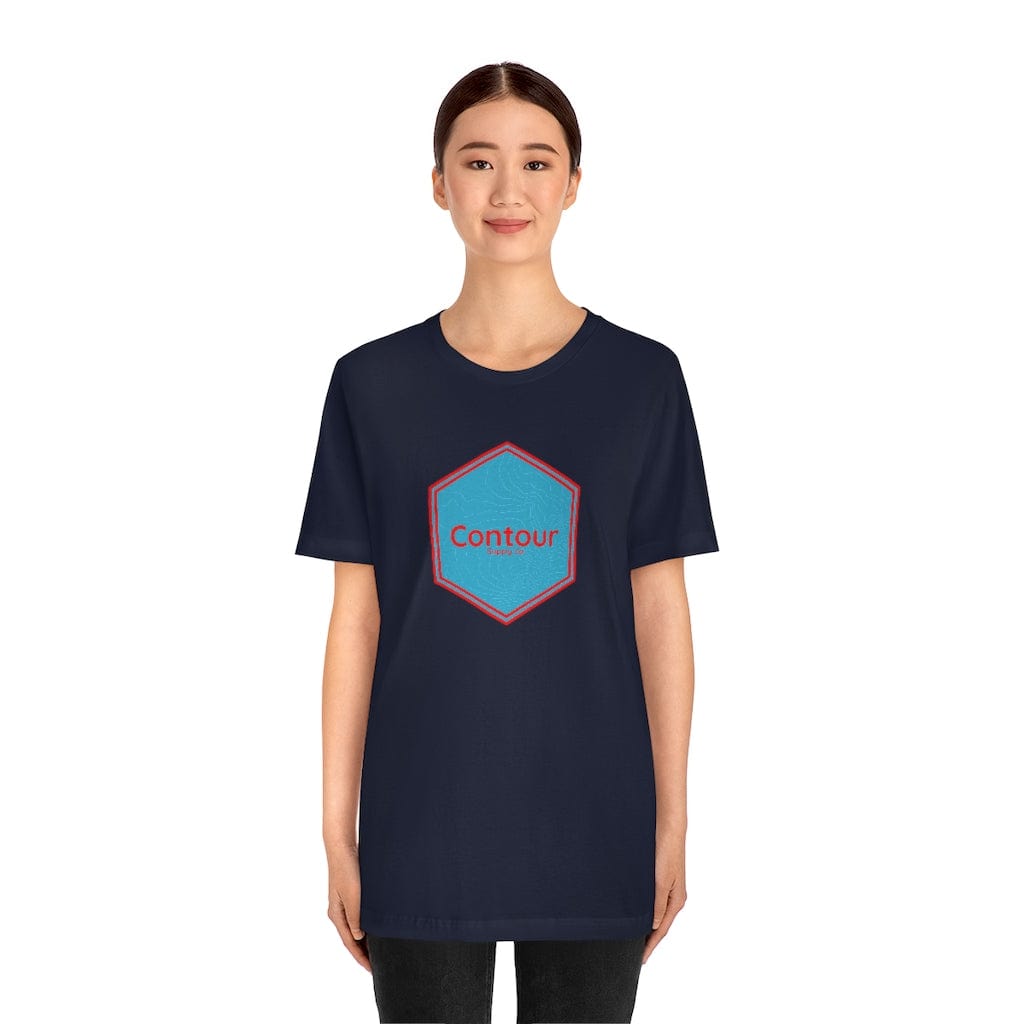 T-Shirt Navy / S The Elevation Crest Tee - Blue & Red Logo