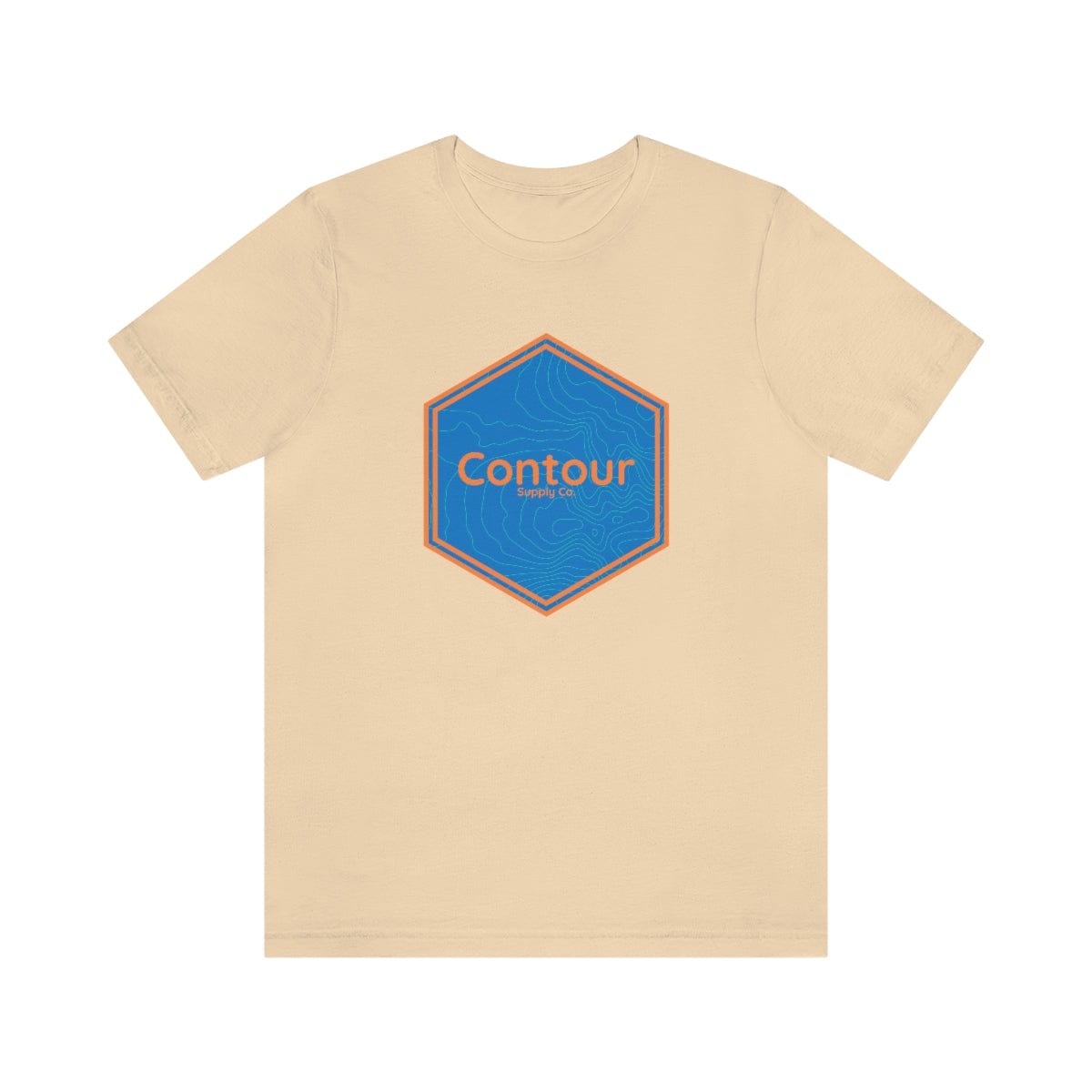 T-Shirt Soft Cream / S The Elevation Crest Tee - Blue & Orange Logo