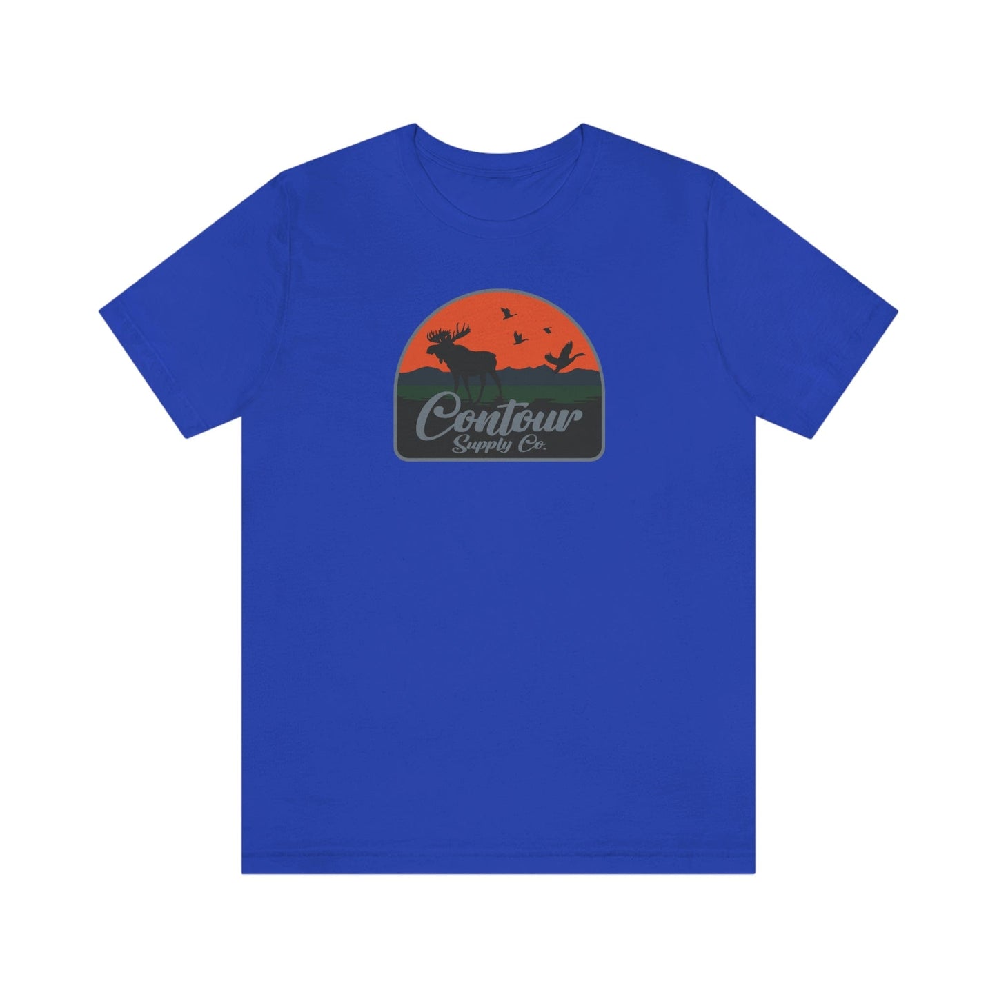 T-Shirt True Royal / S Back Country - Premium Jersey Tee - Crest