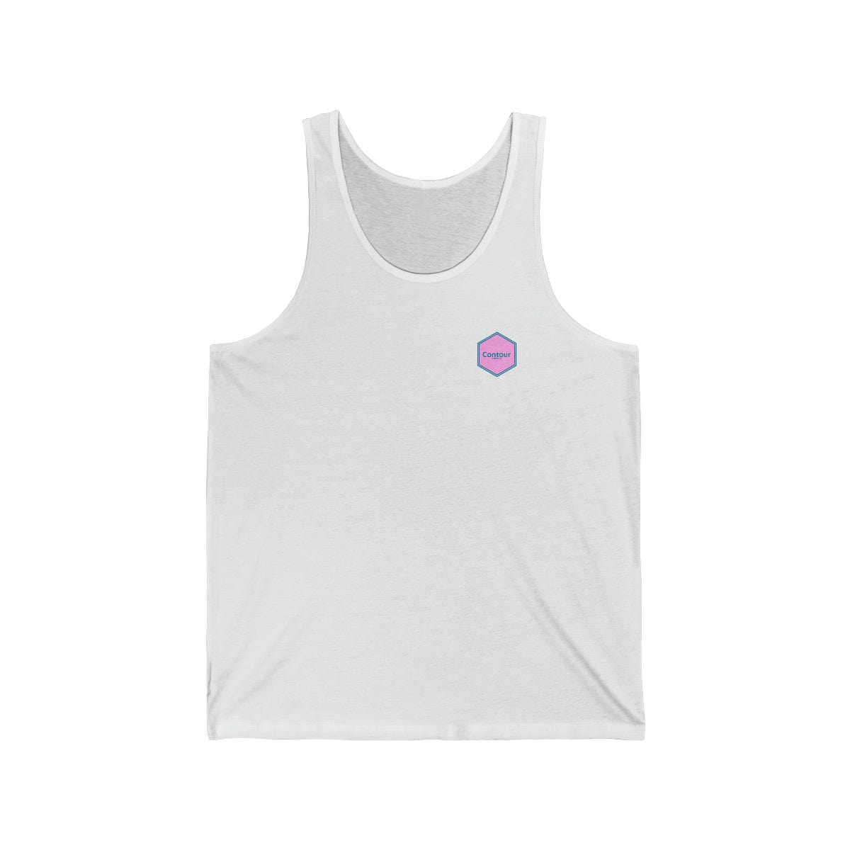 Tank Top XS / White The Elevation - Unisex Jersey Tank - Pink & Turquoise